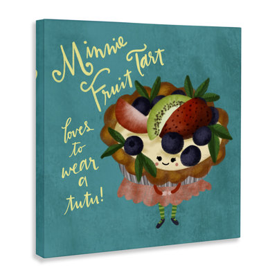 «Mini Fruit Tart Loves Tutu», art mural sur toile