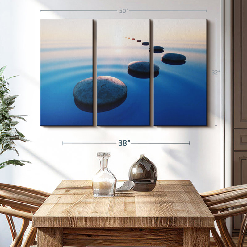 «Zen Stone Steps» sur, H 32 po x l 50 po