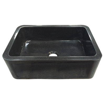 Ankra 33'' L Farmhouse / Apron Single Bowl Engineered Stone Kitchen Sink