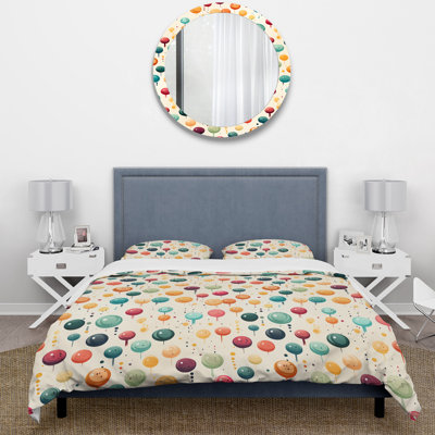 Playful Pop Art Polka Dots II Dots Duvet Cover