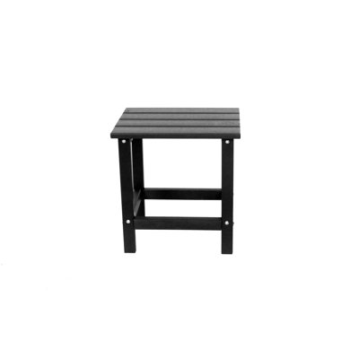 Adirondack Square Outdoor Side Table, Durable HDPE Patio Furniture for Backyard, Pool, Porch, and Garden Use