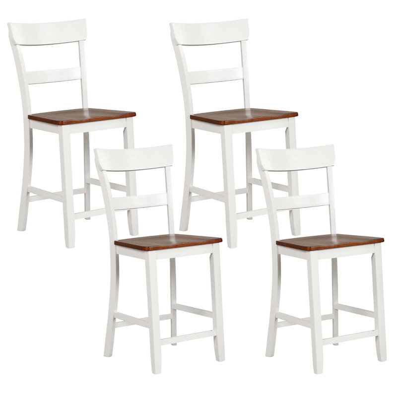 Deeson Counter Stool, Brown/White