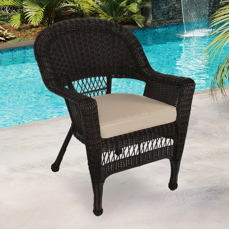 Arliss Steel Outdoor Lounge Chair, Espresso, Tan