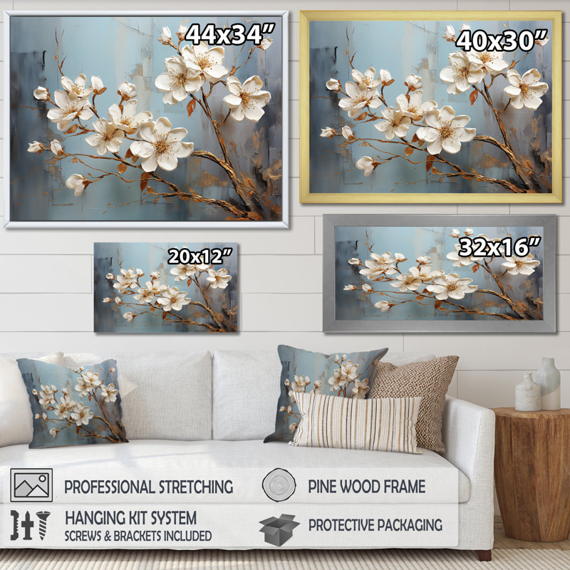 Jonquilles Gilded Beauty - décorations dorées, Cadre naturel flottant, H 16 po x l 32 po x P 1 po