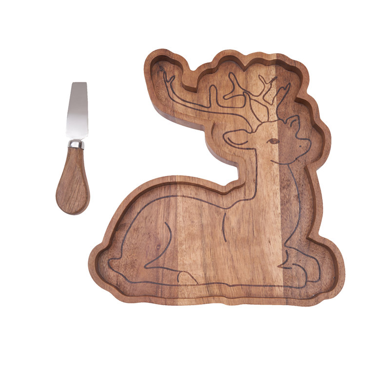 Reindeer Serving Board W/Spreader S/2