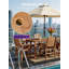 All Weather Outdoor 3 Pieces Patio Dining Sets With Umbrella Hole& Aluminum Frame For Outside Backyard/Porch/Deck, 1-Tables 2-Chairs-123190250