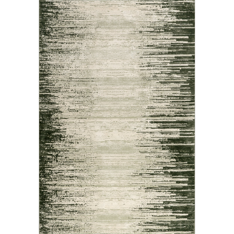 Cecilla Abstract Machine Washable Area Rug, Rectangle 5' x 8'