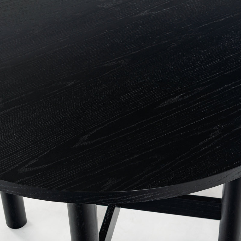 Ruthanne Round Wood 47 Inch Dining Table, Black