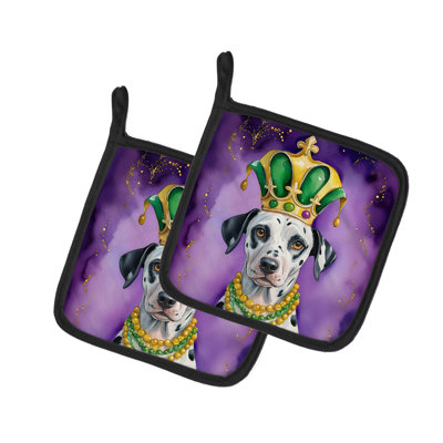 Paire de poignées Dalmatian King of Mardi Gras
