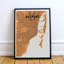 « miami city map », reproduction d’impression sur affiche orange-31736684