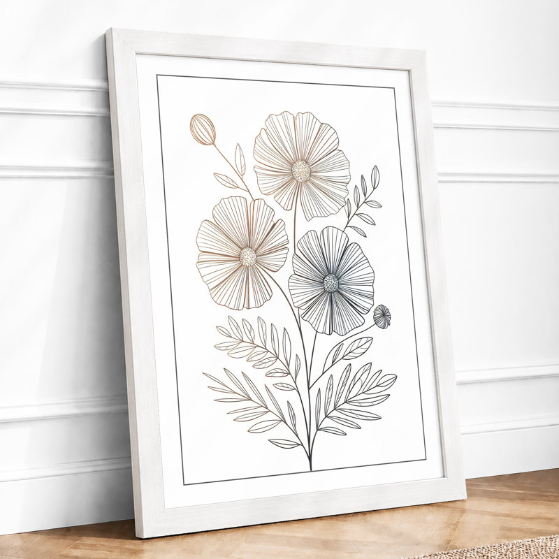 Study Botanical - Framed Print, A4 - 29.7 x 21.0 cm, White