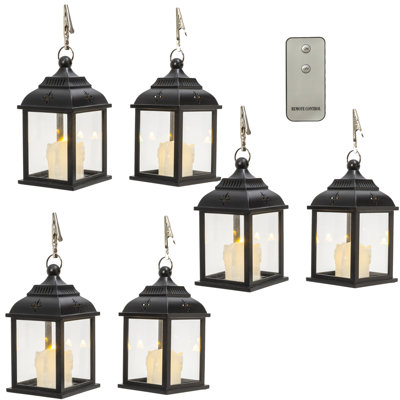 Illuminating LED Candle Lantern with Remote Control Set of 6
