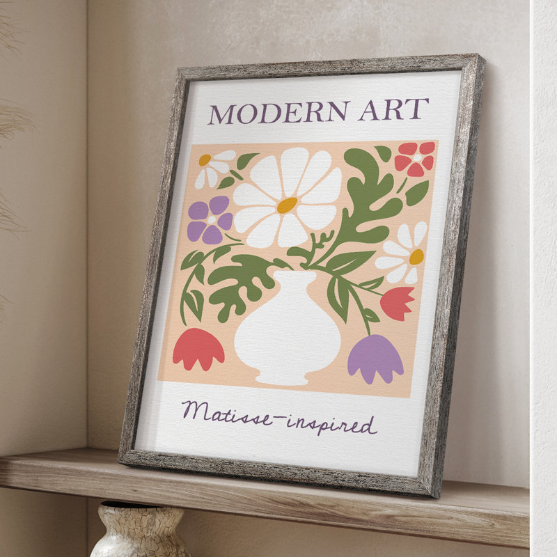 Matisse LXI, reproduction d'art encadrée - bois massif, H 11 po x l 9 po
