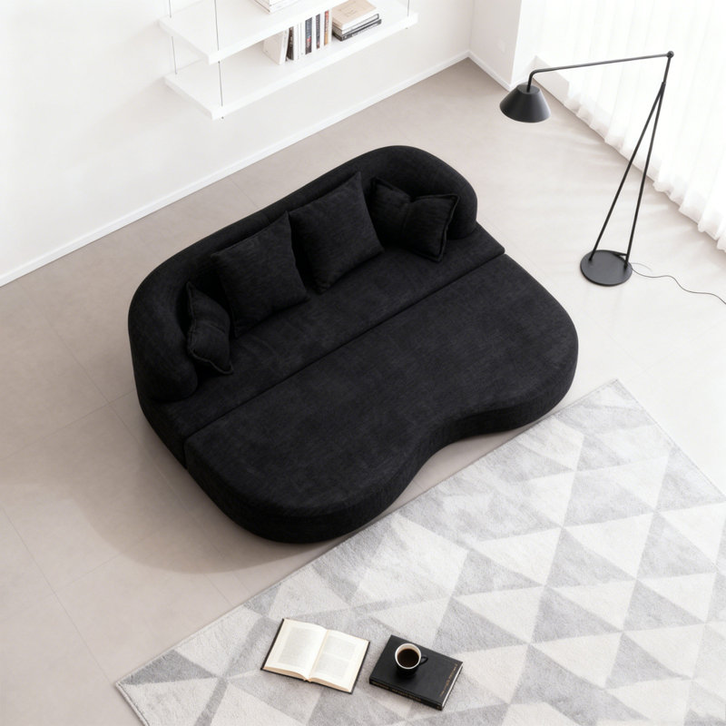 Canapé-lit Boneless Foldable, Noir