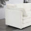 Fauteuil respirant en chenille - Assise simple blanche confortable pour le salon