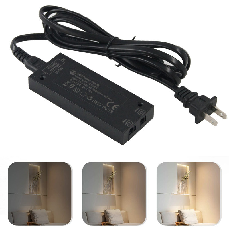 12V  Back Dimmable LED Power Supply for Cabinet Strips Lights, 20W