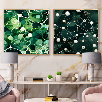 Claiborn - Abstract Shapes Square Collage Set Of 2
