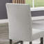Ensemble de 2 chaises d'appoint de salle à manger rembourrées en tissu gris clair Selena avec pieds en bois gris Selena