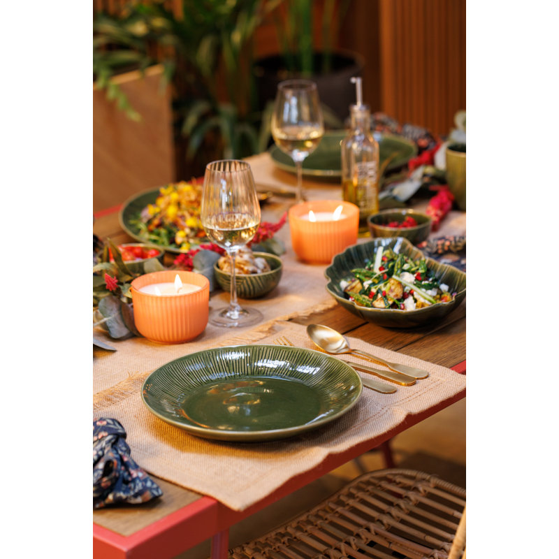 Mikasa Jardin Stoneware Dinner Plates, 27cm, Green