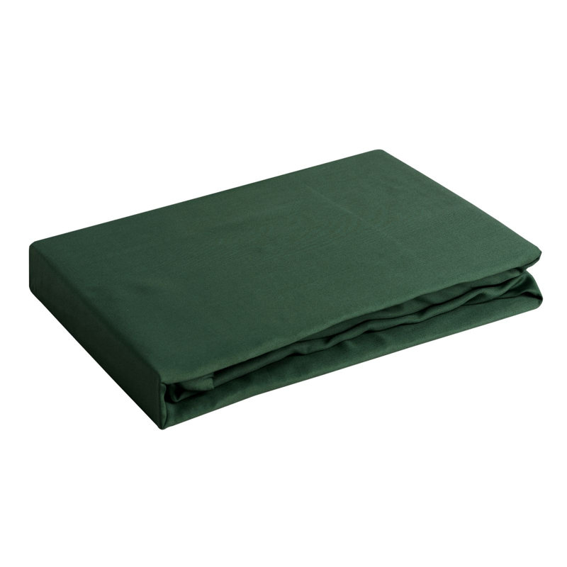 Satin Fitted Sheet, 160 x 200 cm, Dark Blue