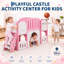 Ensemble de jeu 8-en-1 avec panier de basketball pour tout-petits de 1 an et plus, rose