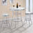 Upholstered Metal Swivel Bar Stool White (Set of 2)