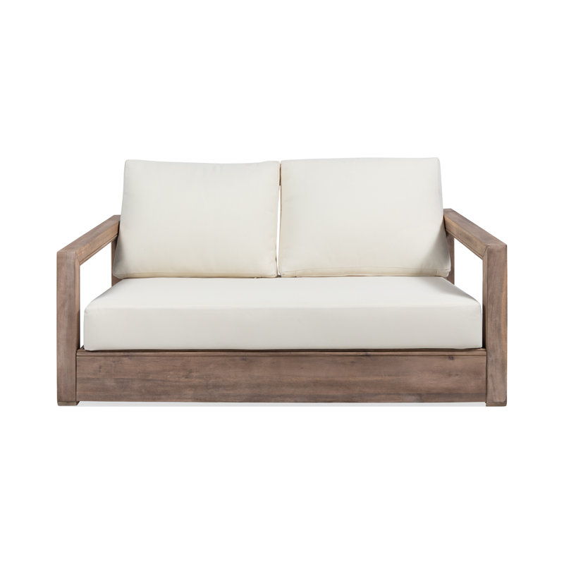 Donnie 2 Piece Seating Group with Cushions, Brown