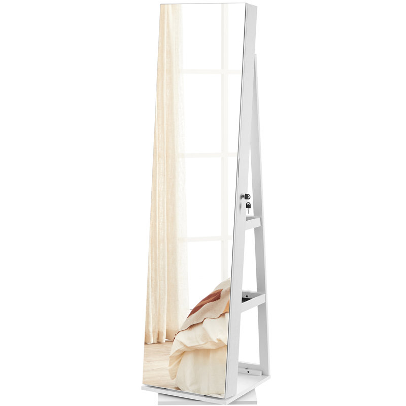 Ardolino 15'' Wide Jewellery Armoire with LED and Flip-over Makeup Shelf