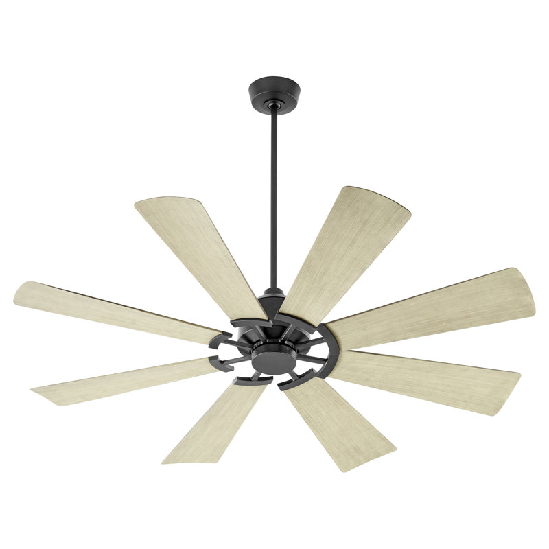 Ventilateur de plafond 60 pales avec commande murale 60 pouces Oakhaven, Noir mat