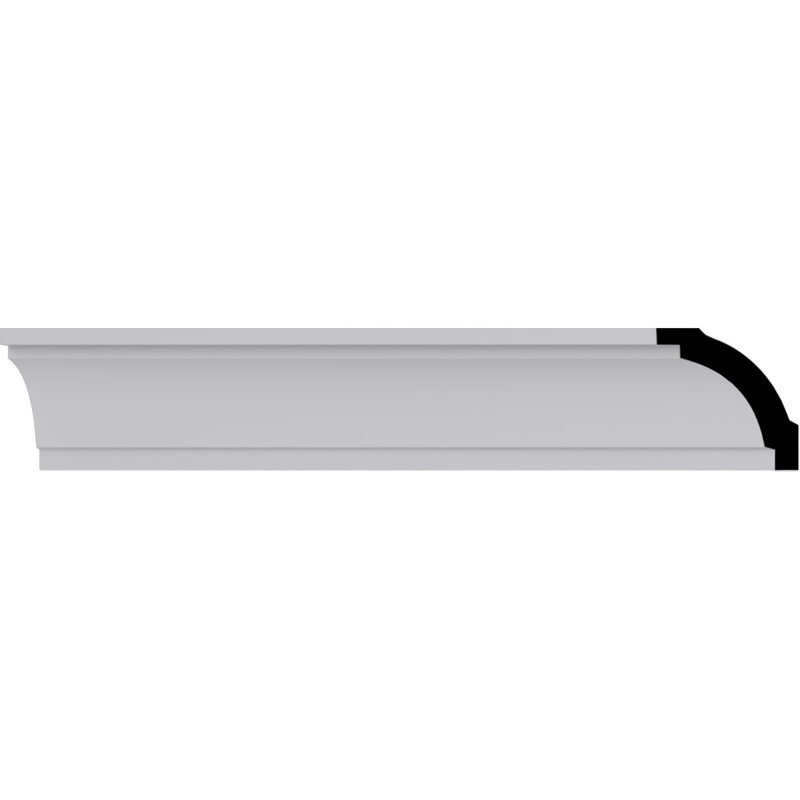 1 1/2"H x 1 1/2"P x 2 1/4"F x 94 1/2"L Tyrone Smooth Crown Moulding