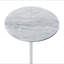 Table de bout Orbit 15,5 po avec plateau en marbre texturé à hauteur ajustable