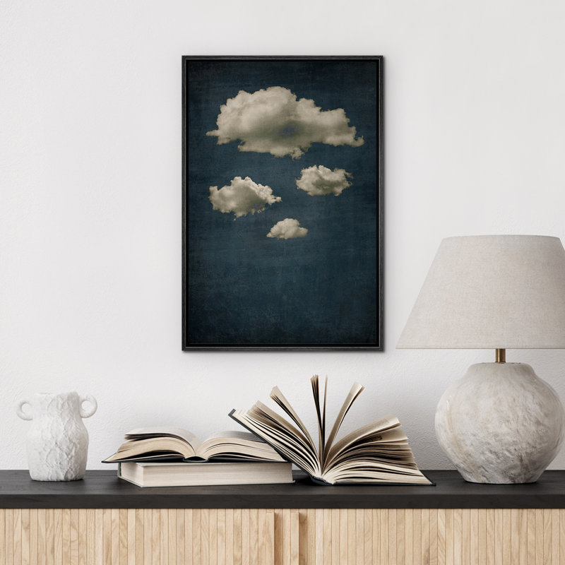 Œuvre de décoration murale minimaliste de tons bicolores bleu marine foncé 2, Noir, H 24 po x l 16 po