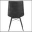 Élégantes chaises de salle à manger à dossier capitonné gris anthracite et gris acier, ensemble de 4, design moderne Mid-Century pour le confort et la durabilité