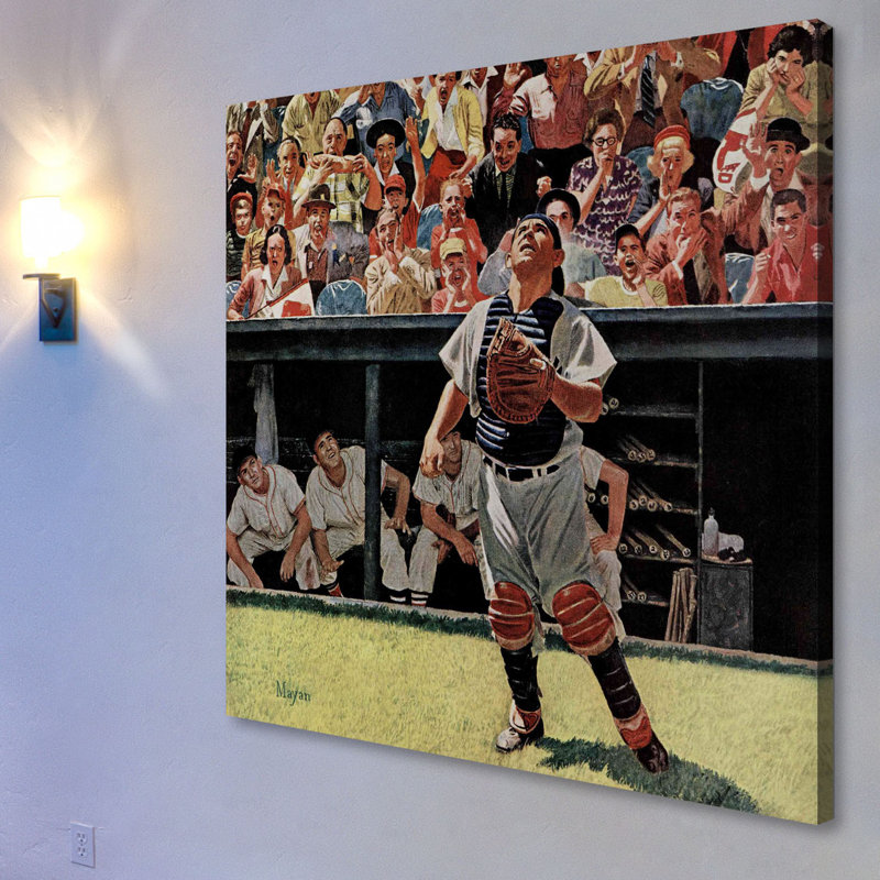 "yogi berra" par earl mayan, reproduction d’art sur toile tendue, H 18 po x l 18 po x P 1,5 po