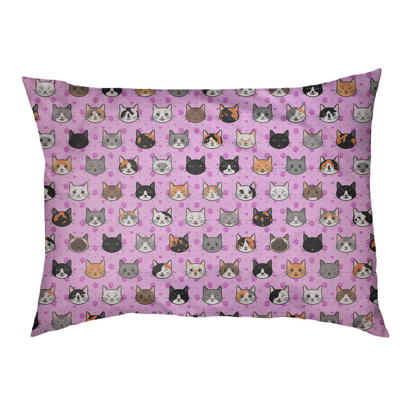 Coussin de créateur de lit pour chat kitty Campion, L 29,5 po x l 19,5 po, Mauve