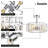 14.5" 4-Light Semi Flush Mount Ceiling Light Chrome Frame Bright (Bulbs Not Included)-847492772