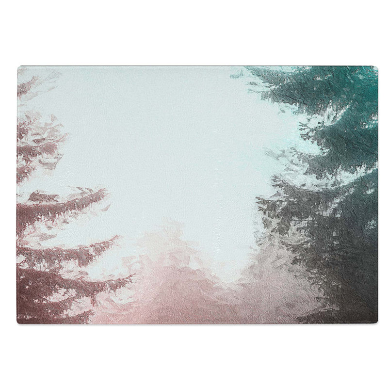 Tempered Glass Through the Trees Chopping Board, 28.5 cm W x 20 cm L
