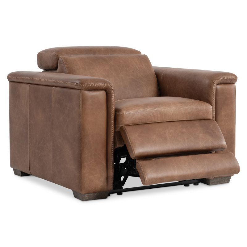 Lioni Leather Club Chair, Brown