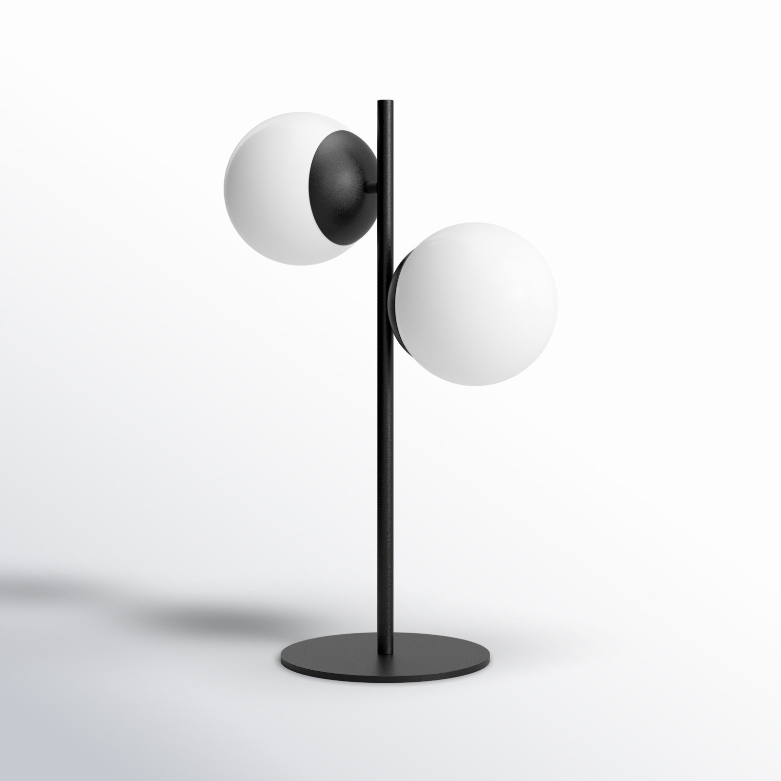 Dianna Metal Table Lamp, Black, 20" H x 14" W x 14" D