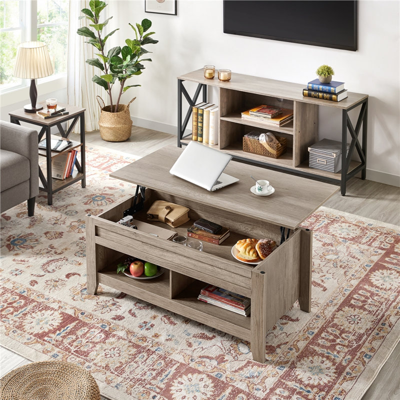 Aspa Single Coffee Table, Espresso, 19" H x 47.5" L x 23.5" W
