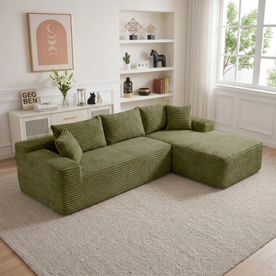 105" Modern Modular L-Shape Sectional Sofa with Deep Seat, No Assembly Required