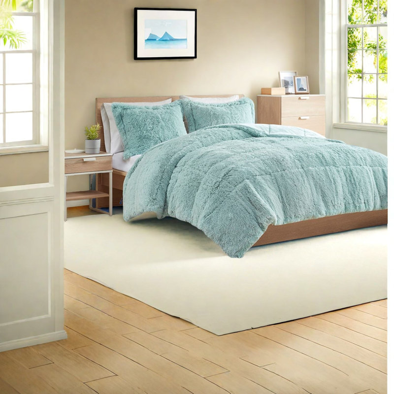 Luxurious Shaggy Fur Bedding Set, Polyester Modern Comforter For Cozy Home