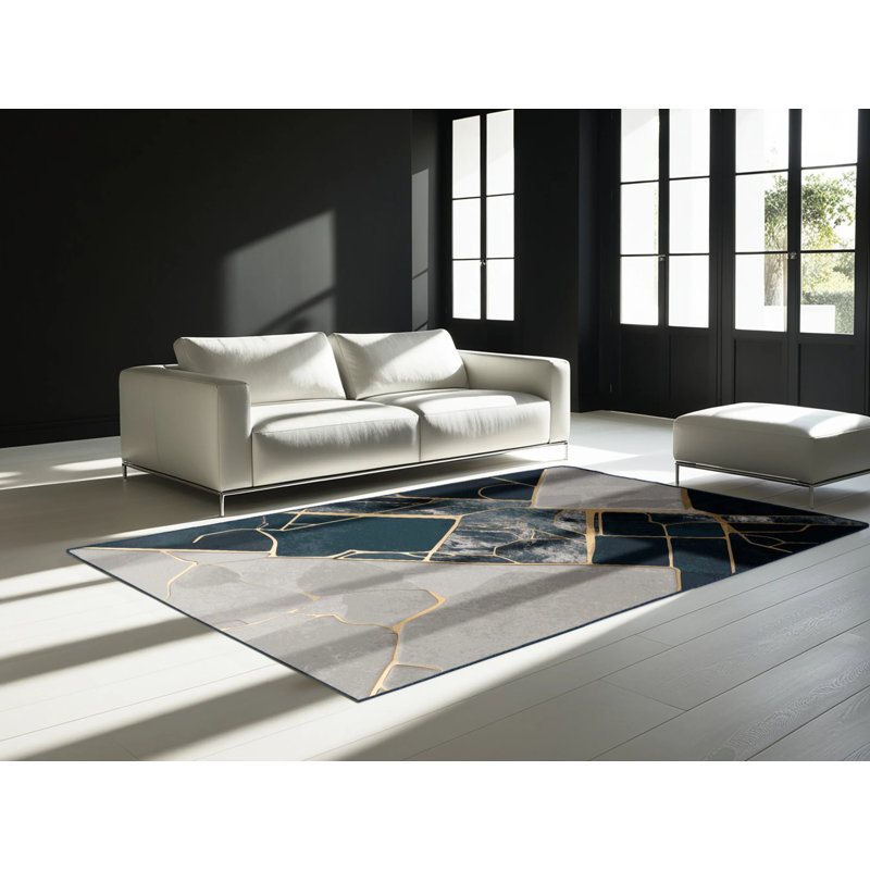 Spectrum Bridge Rug, Square 3'
