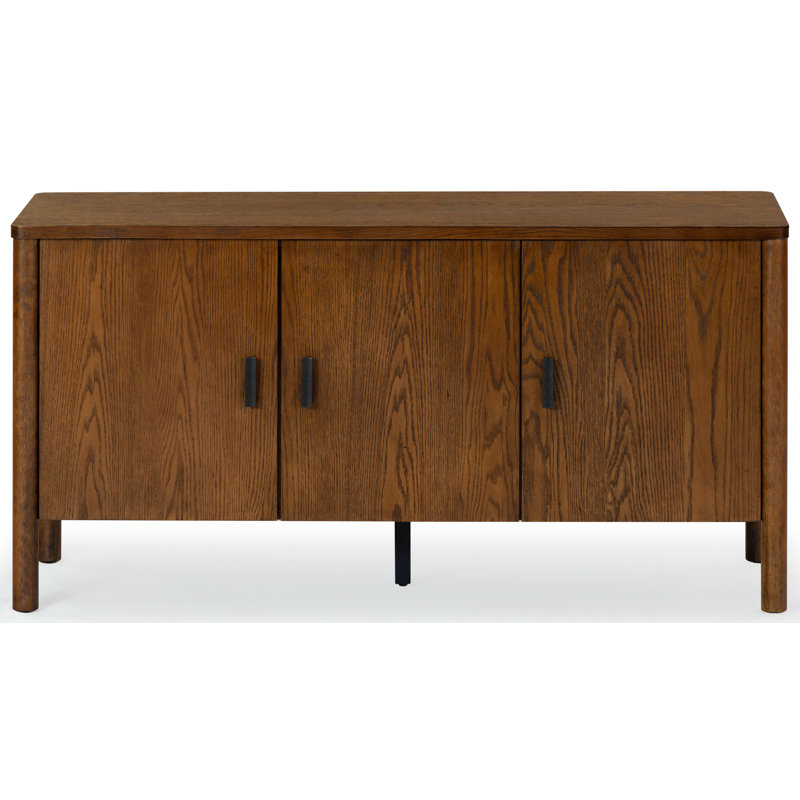Kaplan Wood 3-Door Sideboard, Medium Oak
