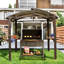 Toit en arc de jardin pour barbecue 8X5ft
