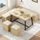 Simple And Stylish 5 Person Corner Breakfast Nook Set With Hidden Storage