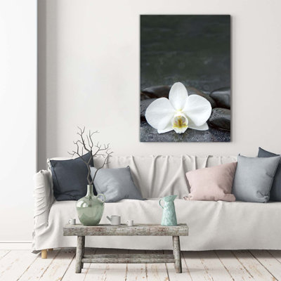 Orchid Stones - Wrapped Canvas Print