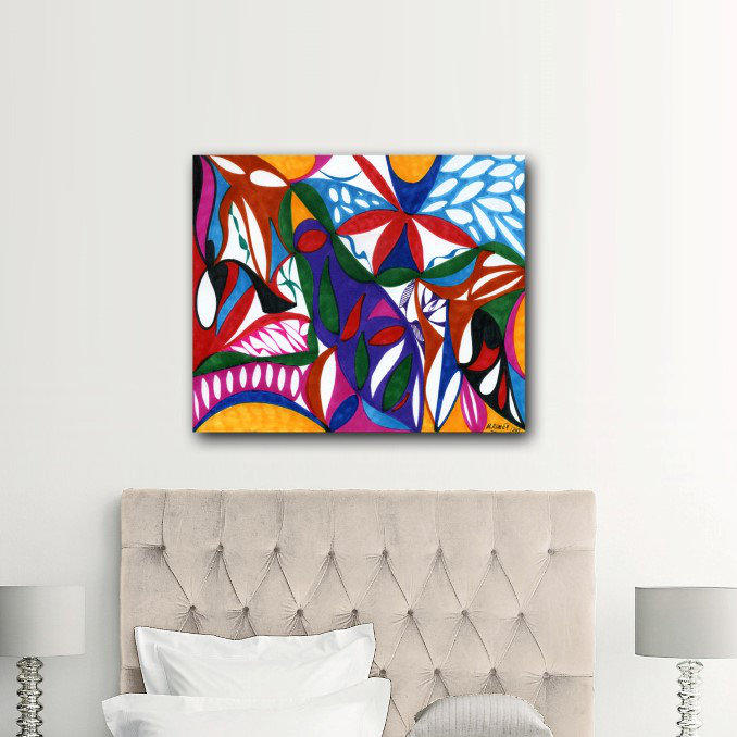 « rhapsodic », impression sur toile tendue, Toile, H 20 po x l 24 po x P 1,5 po