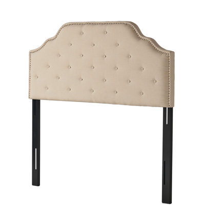 Beige Fabric Headboard For Bedroom, Queen&Full Sized, With Delicate Diamond Stitch And Versatile Style Tufting Elegance