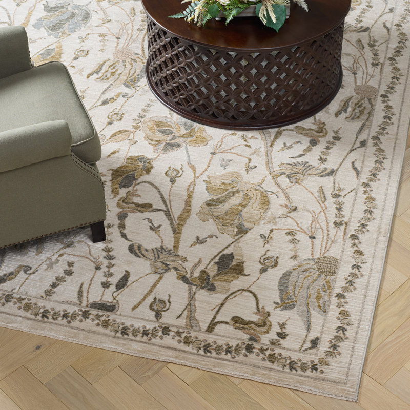 Floral Indoor Rug, Rectangle 8' x 10'